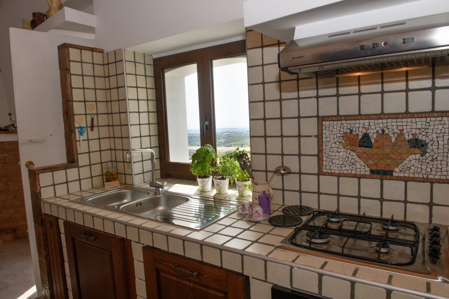 Cocina con vistas